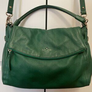 Kate Spade New York Leather Emerald Green Shoulder Bag